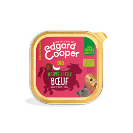 Barquette Bio Chien Sans Céréales 100g Boeuf frais