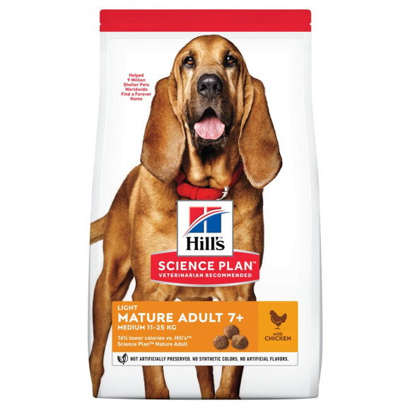 Aliment chien Canine Mat7+ Light Medium Poulet 12kg