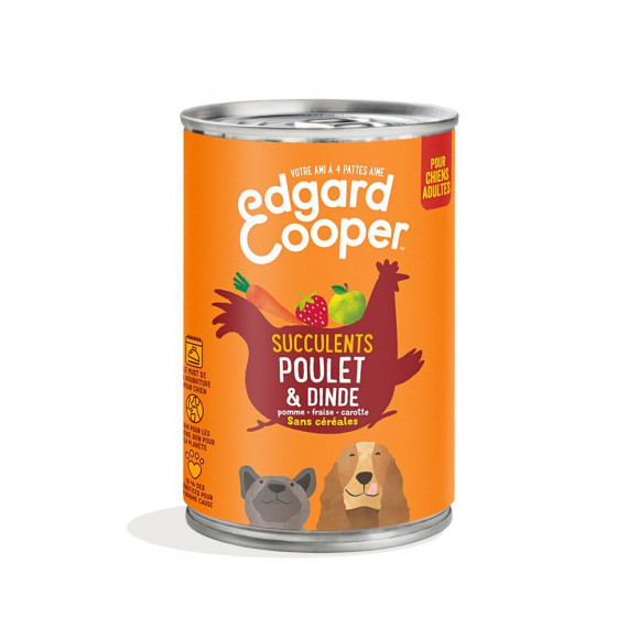 Boite Naturelle Chien 400g Poulet/Dinde frais