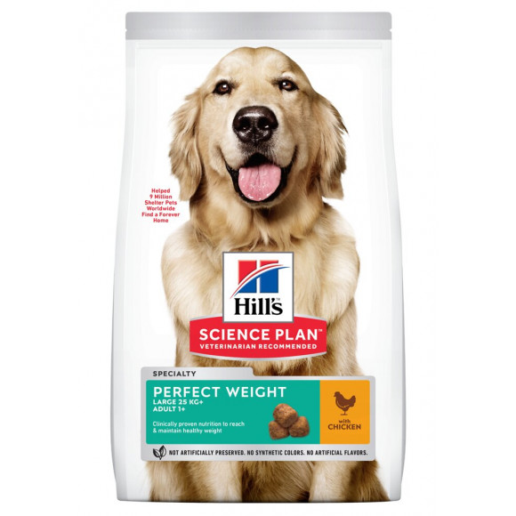 Aliment chien Canine Adult Perfect Weight Large Poulet 12kg