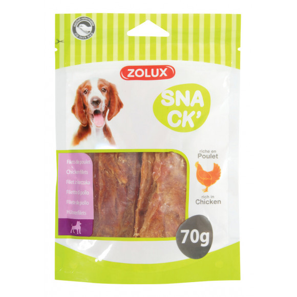 Friandises chien aux filets de poulet 70g