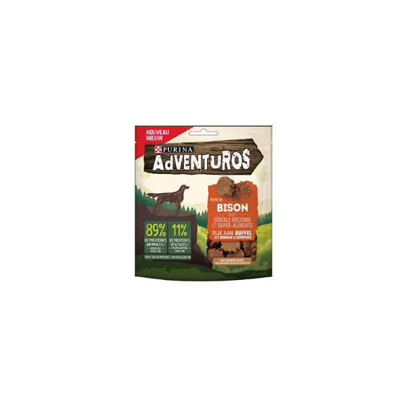 Snacks Chien adulte Bison céréales super-aliments 90g