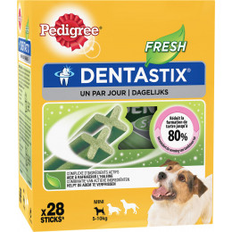 Friandise soin dentaire PEDIGREE DentaStix fresh petit chien 28 sticks
