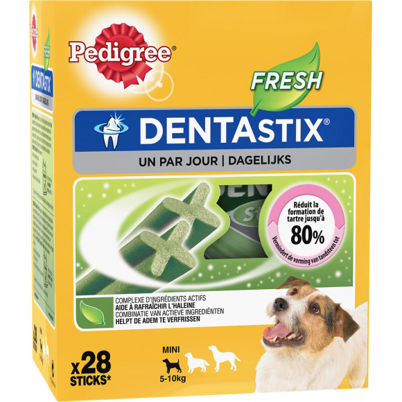 Friandise soin dentaire PEDIGREE DentaStix fresh petit chien 28 sticks