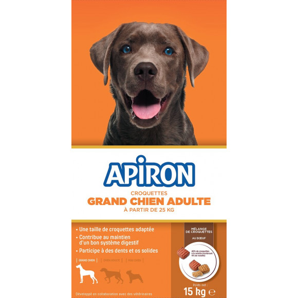 Croquettes à la volaille et aux céréales pour grand chien 15kg