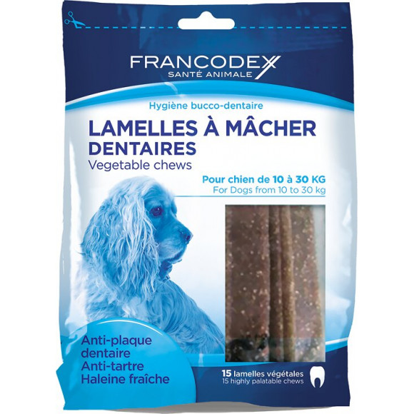 Lamelles à mâcher FRANCODEX chien moyen 350g
