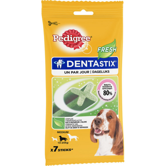 Bâtonnets à mâcher PEDIGREE Dentastix Fresh moyen chien 7 sticks