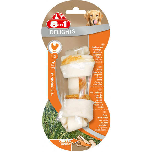 Friandise naturelle pour chiens 8in1 Delight os à mâcher S