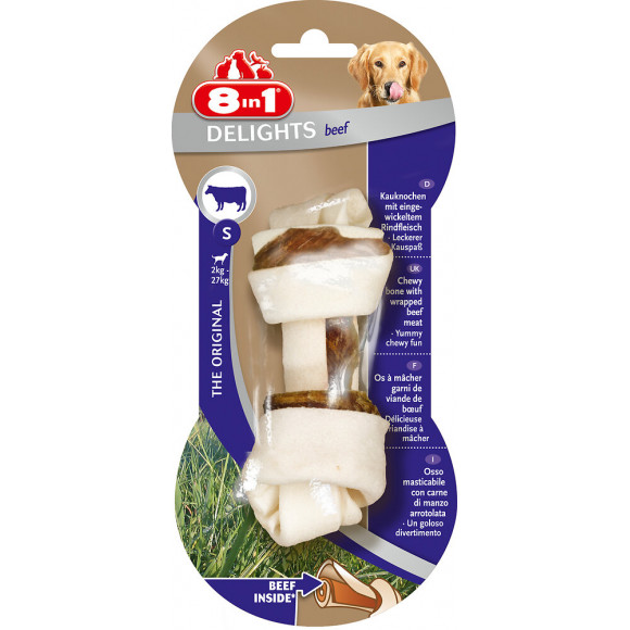 Friandise naturelle pour chien 8in1 Delights beef S