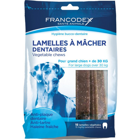 Lamelles à mâcher FRANCODEX grand chien 490g