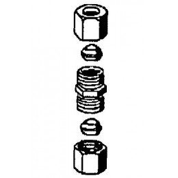 2 raccords droits pour tubes d12mm