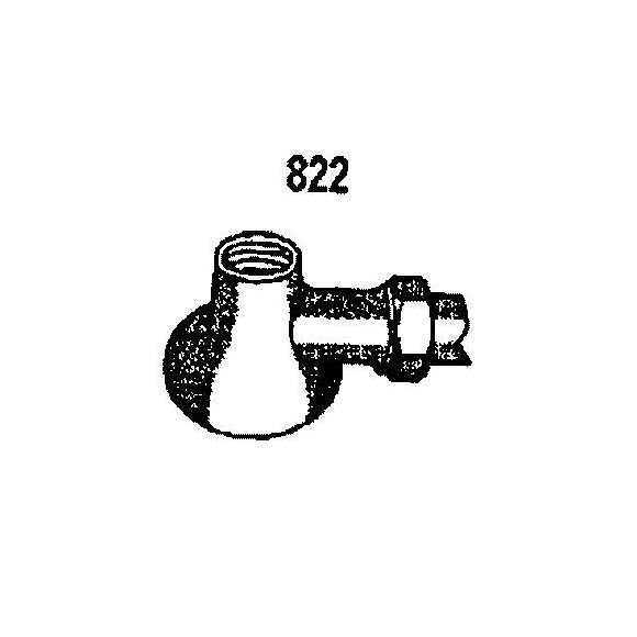 Applique femelle nue 15x21mm + écrou + diamètre 14mm