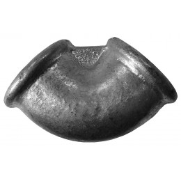 Coude 90 femelle femelle galva petit rayon 26x34mm