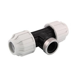 Té compression 90° taraudé D.25x3/4