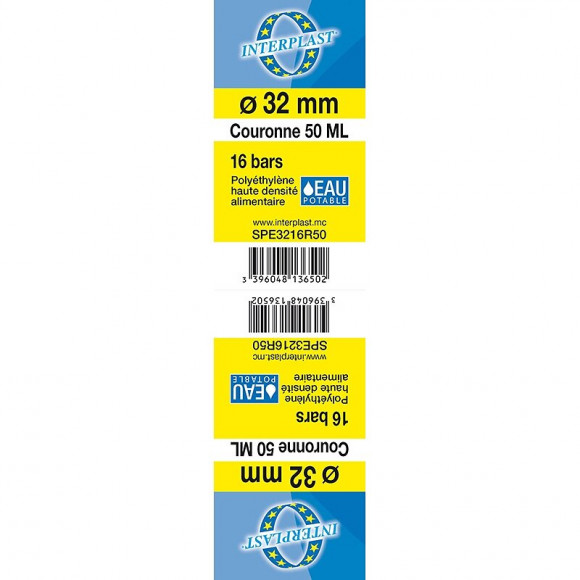 Tube PEHD eau potable NF PN16 D.32 couronne 50m
