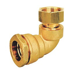 Coude à écrou prisonnier laiton 90° D.25x3/4