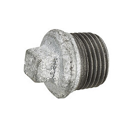 Bouchon tête carrée M G1/2 galva