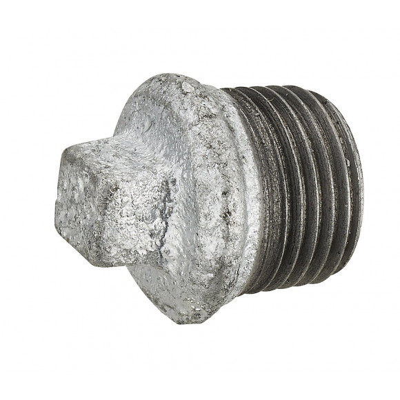 Bouchon tête carrée M G1/2 galva