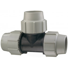 Raccord PLASSON Série 7 Modèle 7040 Té égal PP à 90° Diamètre 32 mm