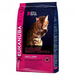 Croquettes pour chats sterilisés adultes WEIGT CONTROLE 3kg EUKANUBA
