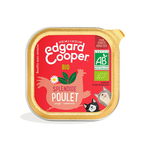 Barquette Bio Chat Sans Céréales 85g Poulet frais