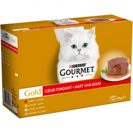 Sachet repas chat adulte GOLD Coeur Fondant - 12x85g