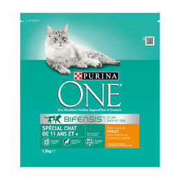 Croquettes chat de 11 ans et+ - Poulet et Céréales complètes - 1.5kg