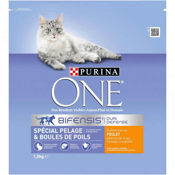 Croquettes chat Pelage - Poulet et Céréales complètes - 1.5kg