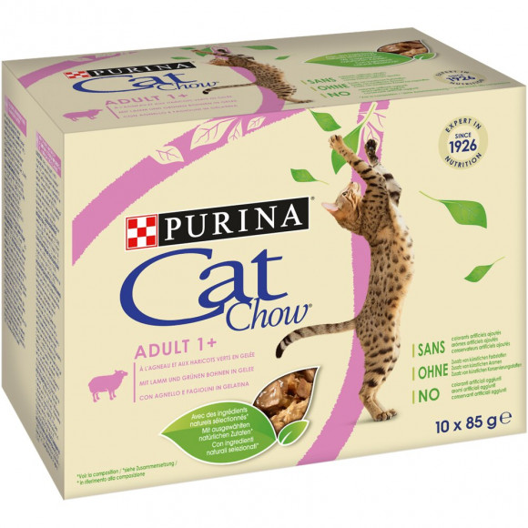 Sachet repas chat adulte - Agneau - 10x85g