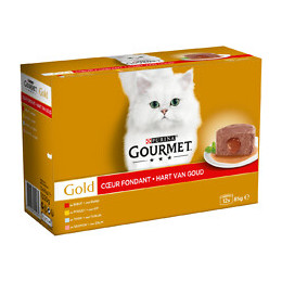 Sachet repas chat adulte GOLD Coeur Fondant - 12x85g