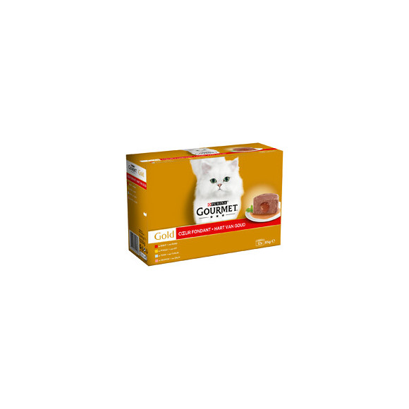 Sachet repas chat adulte GOLD Coeur Fondant - 12x85g