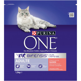 Croquettes chat adulte - Saumon et Céréales complètes - 1.5kg