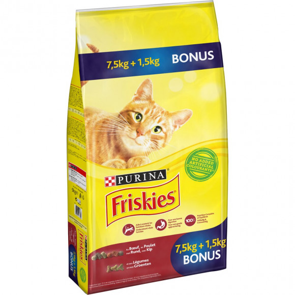Croquettes chat - Boeuf/Poulet/Légumes - 7.5kg + 1.5kg bonus