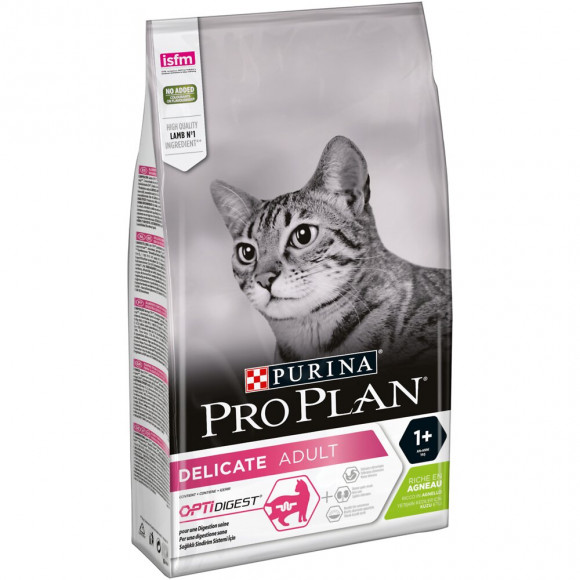 Croquettes chat Délicate Adult - Optidigest - riche en Agneau - 1.5kg