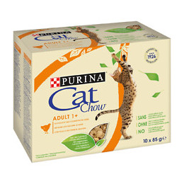 Sachets repas chat adulte - Poulet et Courgettes - 10x85g