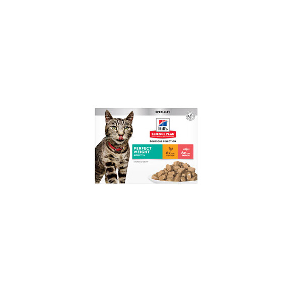 Aliment chat Feline Perfect Weight Poulet Sauce Multi pack 12x85g
