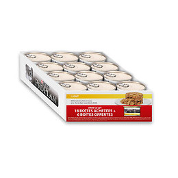 Boites chat LIGHT - Bouchées en sauce - Dinde 18 boites 85g + 6 grat.