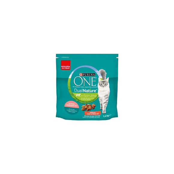 Croquettes Chat stérilisé DualNature, Saumon 1.4kg