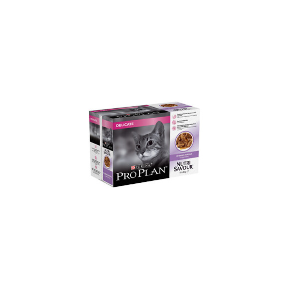 Paté pour Chat Delicate Multipack, Dinde sachets 10x85g