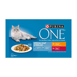 PURINA ONE CHAT STERILISE POULET BOEUF 4X85G