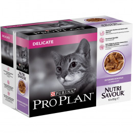 Paté pour Chat Delicate Multipack, Dinde sachets 10x85g