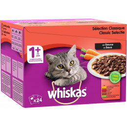 WHISKAS Sachets fraîcheur en sauce sélection classique
