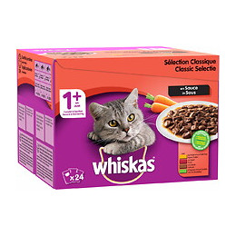 WHISKAS Sachets fraîcheur en sauce sélection classique