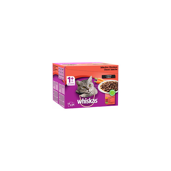WHISKAS Sachets fraîcheur en sauce sélection classique