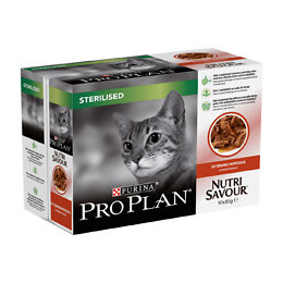 Paté pour Chat stérilisé Multipack, Boeuf sachets 10x85g