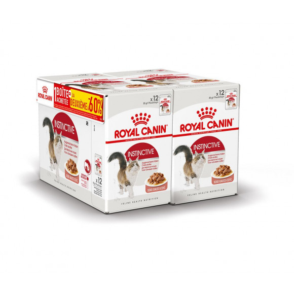 Bouchées pour chat INSTINCTIVE SAUCE 12x85g 1+1 A-60%