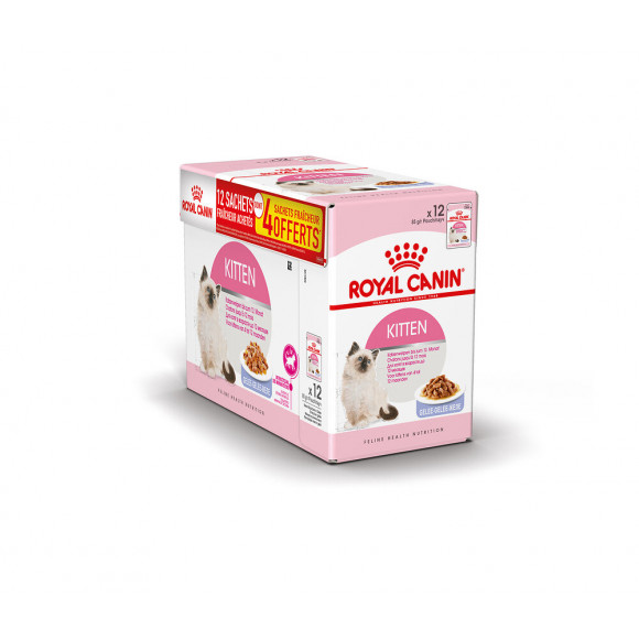 Aliment chat KITTEN GELEE 12x85g dont 4 gratuit