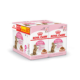 Aliment chat KITTEN STERILISED SAUCE 12x85g 1+1 A-60%