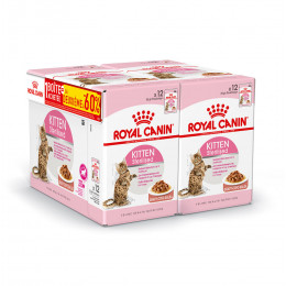 Aliment chat KITTEN STERILISED SAUCE 12x85g 1+1 A-60%