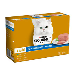 Aliment chat adulte viande/poisson 12 x 85 g